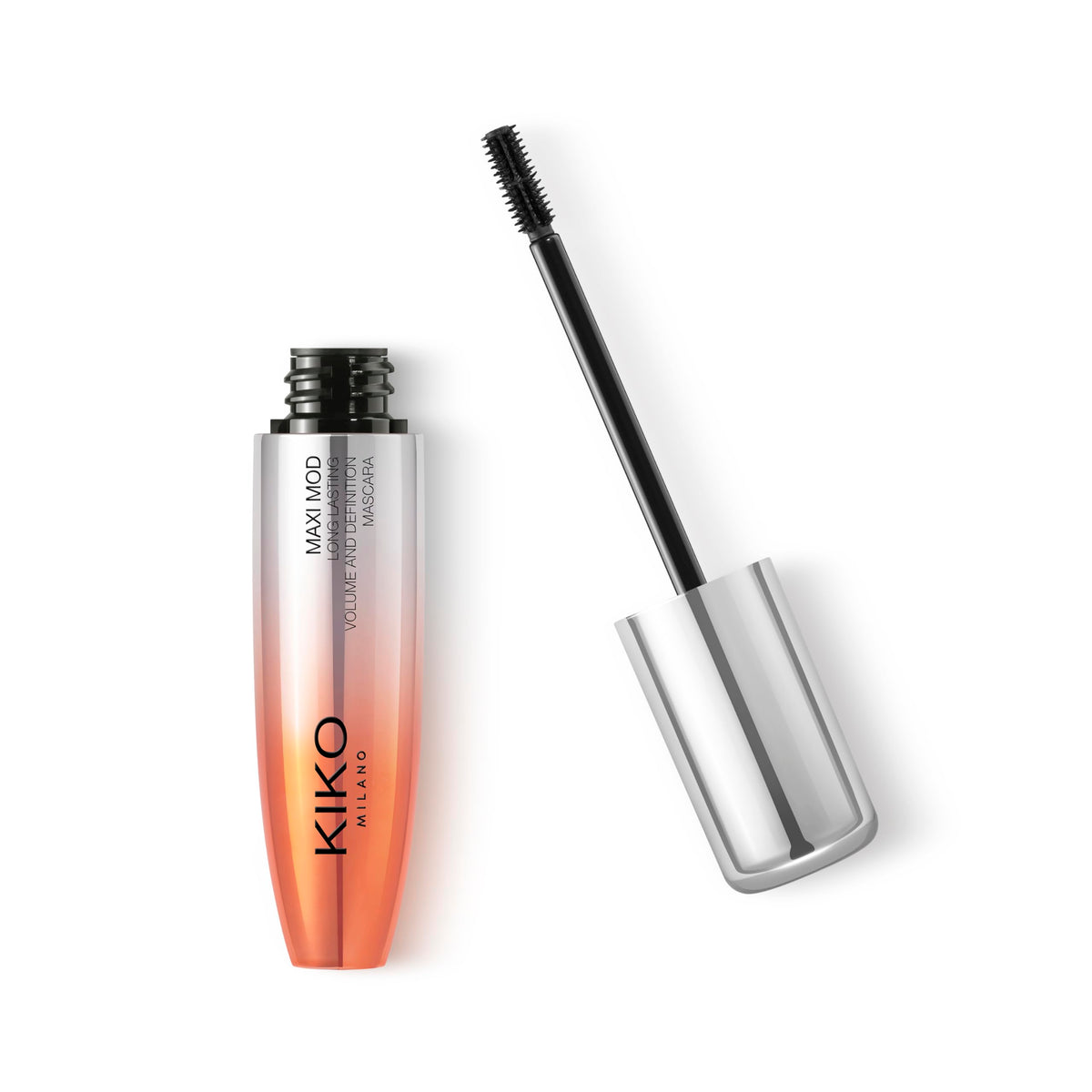 KIKO Milano Maxi Mod mascara bottle with bold, long lasting color for all day drama