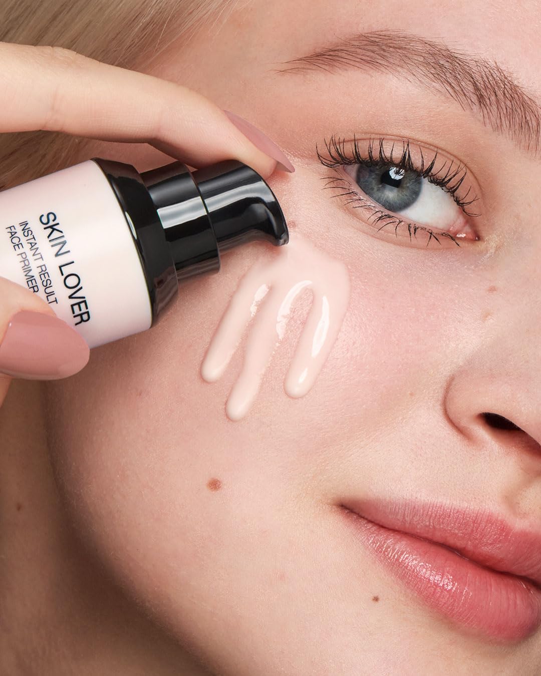KIKO Milano Skin Lover Primer swatch on skin showing a smooth finish.