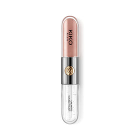 Kiko Milano Unlimited Double Touch no-transfer base applied to lips