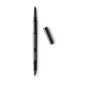 Kiko Milano Unlimited Precision automatic eyeliner waterline close-up for long-lasting definition.