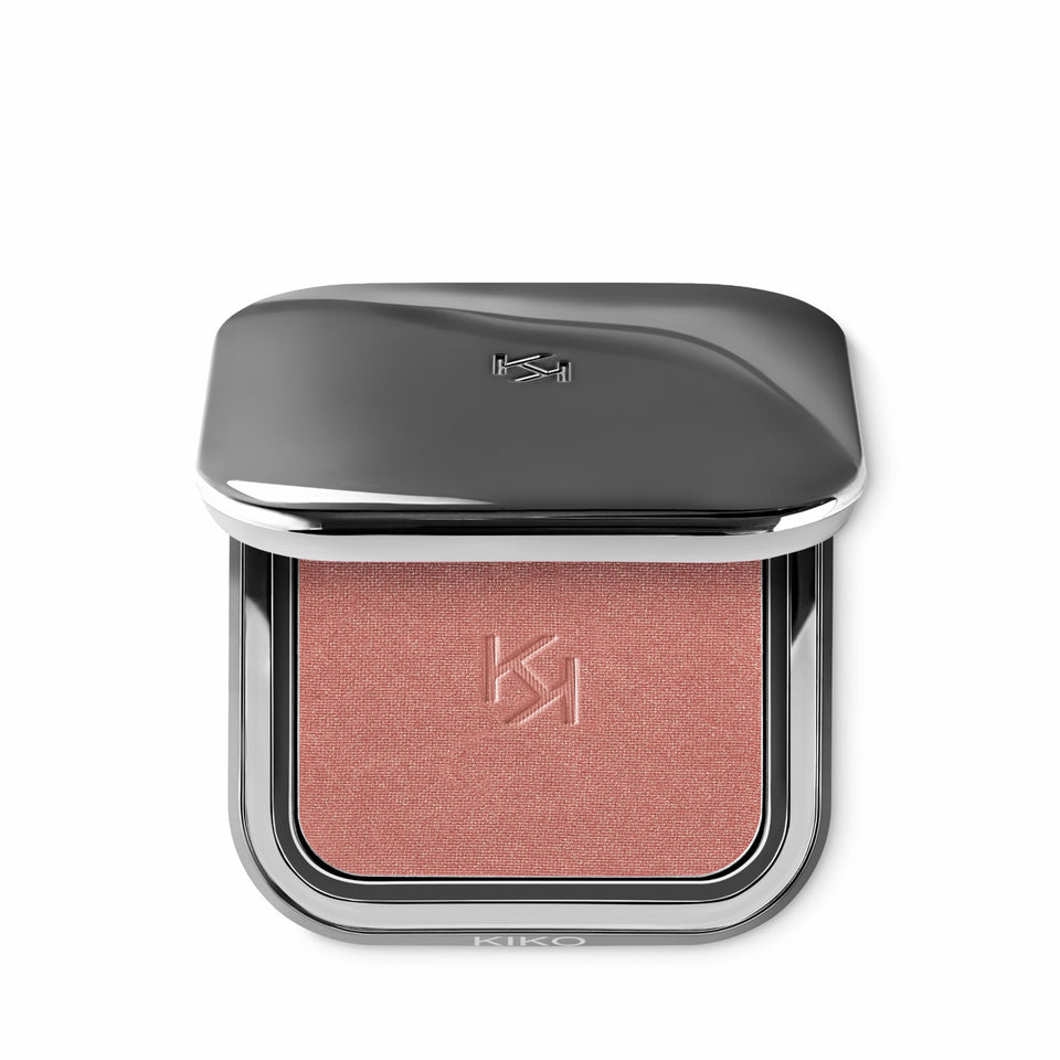 KIKO Milano Unlimited Blush 11 compact mirror enables on-the-go touch-ups with lasting color.