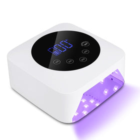 Kikugu cordless UV LED nail lamp front view showing sleek design for quick curing.
