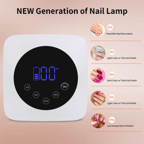 Dual light source beads on Kikugu lamp provide multi-angle curing coverage.