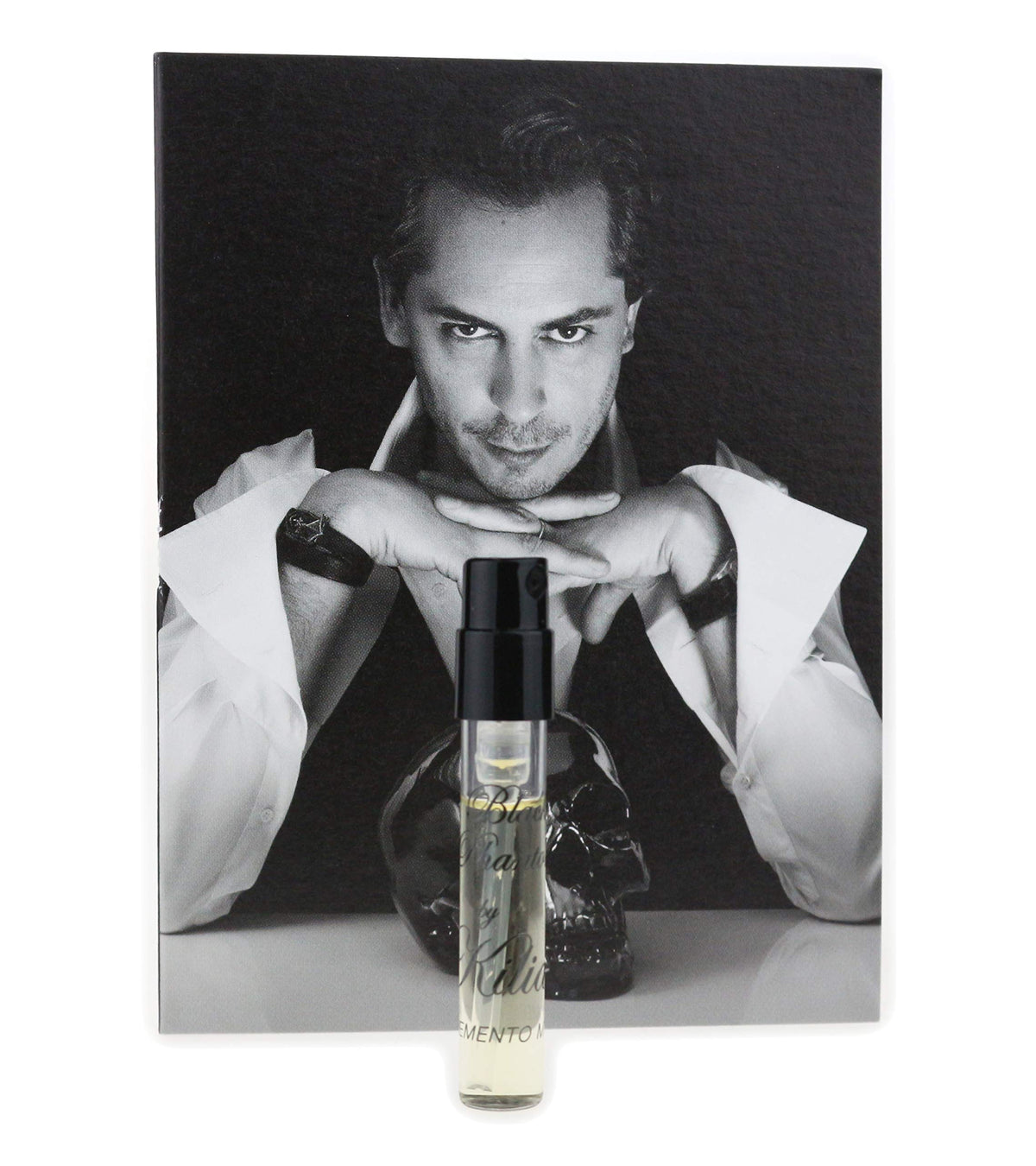 Kilian Black Phantom bottle closeup, intricate detailing and premium feel for collectors.