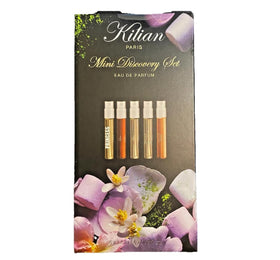 Kilian Paris mini discovery set packaging display highlighting the five scents