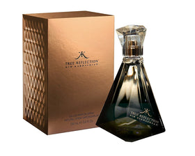 Kim Kardashian True Reflection bottle close-up highlighting sleek feminine design for everyday elegance.
