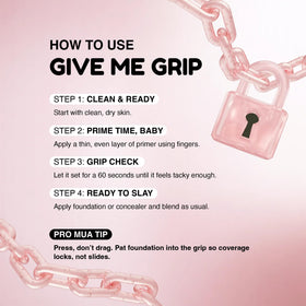 Kimchi Chic Give Me Grip applied to the T-zone for makeup hold.