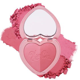 KimChiChic Beauty Thailor Blush Duo heart compact with mirror for on-the-go touchups.