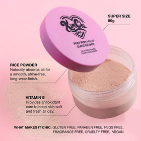 KimChiChic included powder puff enables quick application on the go.