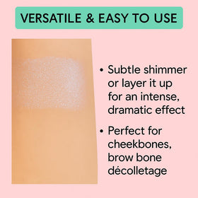 KimChiChic Pearl Gone Wild highlighter iridescent powder enhances collarbones and shoulders