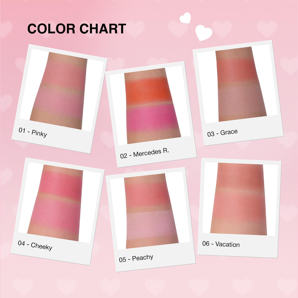 KimChiChic silky matte with subtle shimmer finish creates versatile cheek looks.