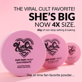 KimChiChic vitamin E-infused powder nourishes skin while setting makeup.