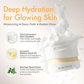 Kimtrue botanical oils hydrate during cleansing for a comfortable feel.