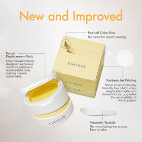 Kimtrue refillable system supports eco friendly skincare routine.