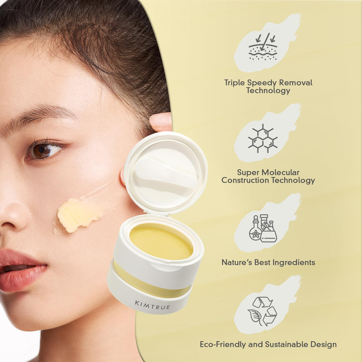 Kimtrue balm gentle cleansing suitable for sensitive skin.