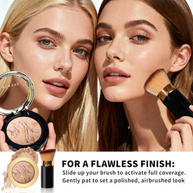 KIMUSE retractable kabuki brush for easy on-the-go application