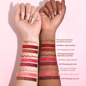 Kimuse Sweet Fig Set 3-step routine guide for quick lip perfection