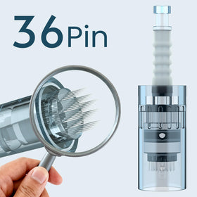 Kinaron 12Pcs 36Pin cartridges closeup needles showing precision