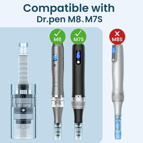 Kinaron cartridges showing Dr Pen M8 compatibility layout
