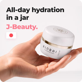 Kinbai peptide-rich formula highlights skin renewal potential without fragrances or irritation.