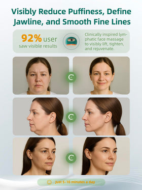 Kinbana jawline tightener delivers relaxing vibrations to ease tension.