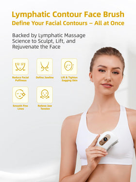 Kinbana facial brush demonstrates jawline sculpting around the chin area