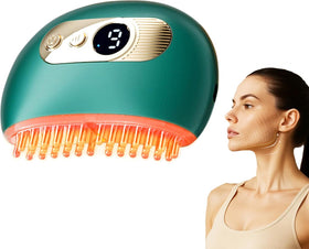 Kinbana lymphatic contour face brush pulse de-puffs cheeks and refreshes skin.