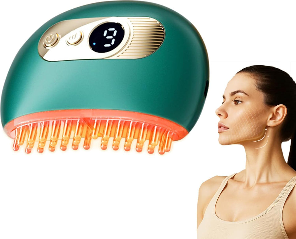 Kinbana lymphatic contour face brush pulse de-puffs cheeks and refreshes skin.