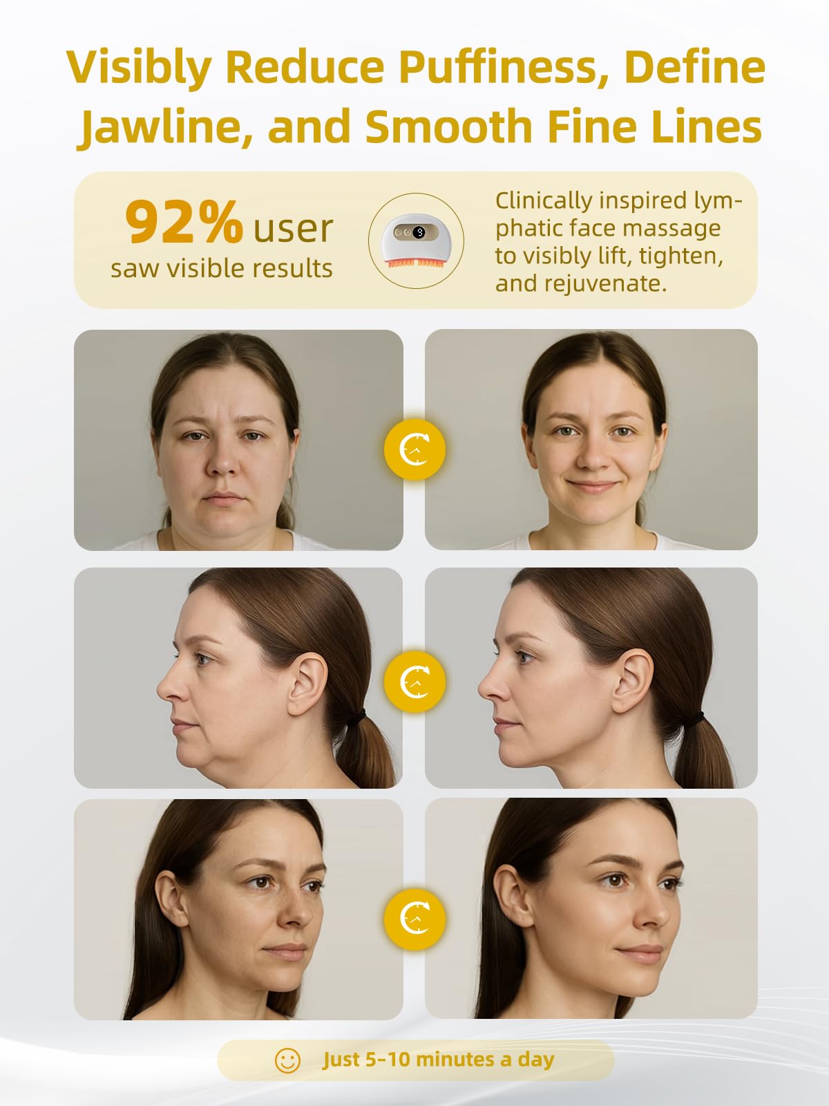 Kinbana brush shows red-light therapy and gentle heat for improved skin tone