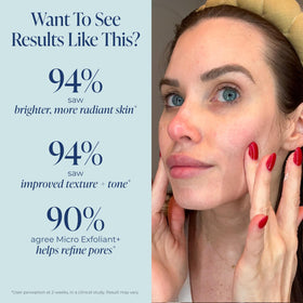 Kind Science Exfoliant applied as a mask left on for 2-3 minutes