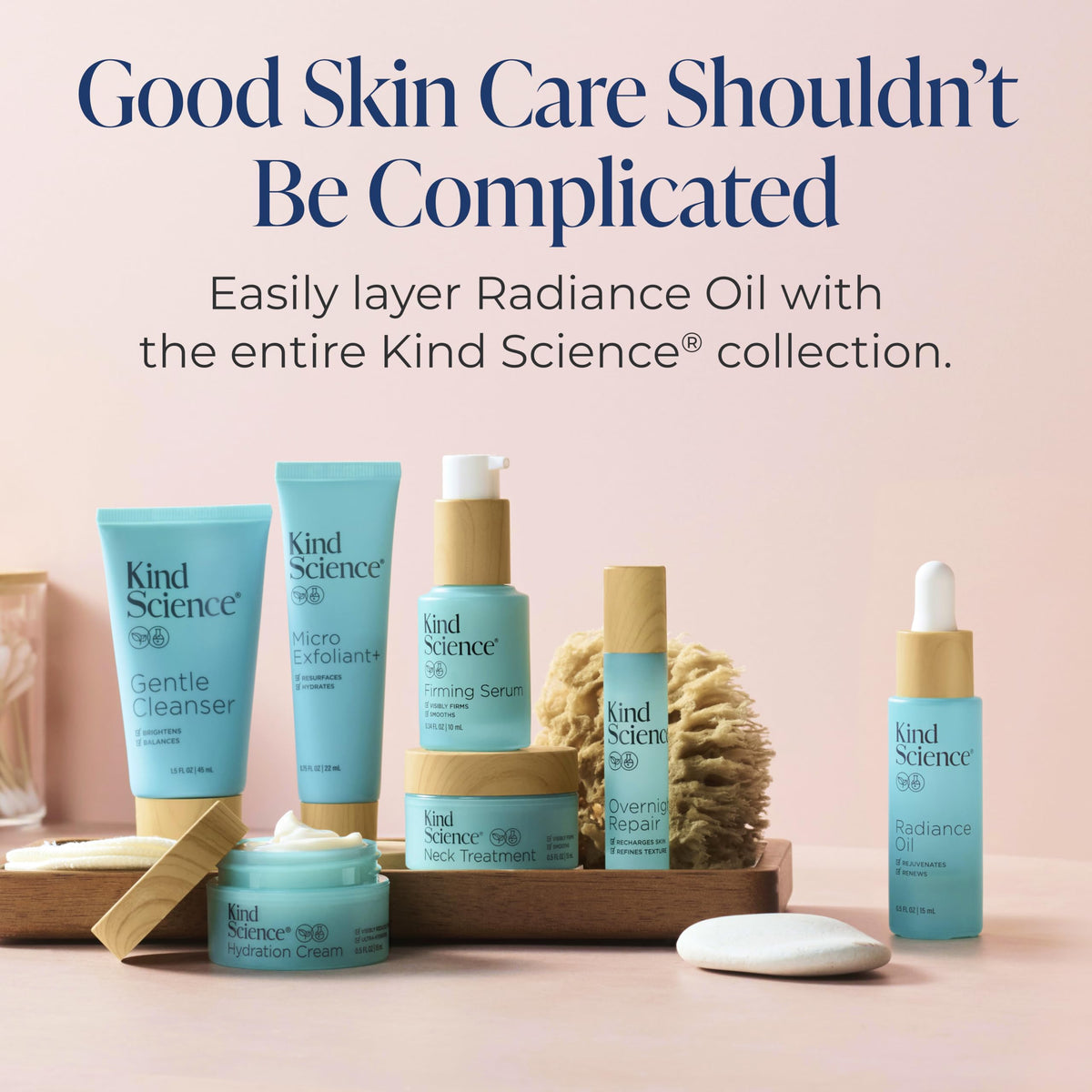 Kind Science Radiance Oil texture with fast-absorbing dewy finish