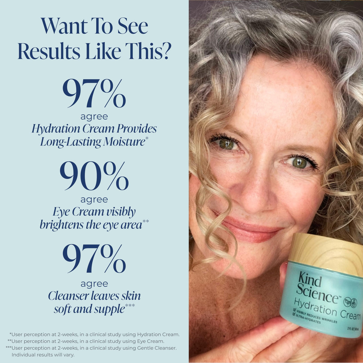 Kind Science skin-kind texture close-up shows gentle, non-drying formula.
