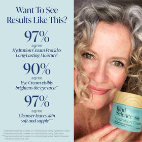 Kind Science skin-kind texture close-up shows gentle, non-drying formula.