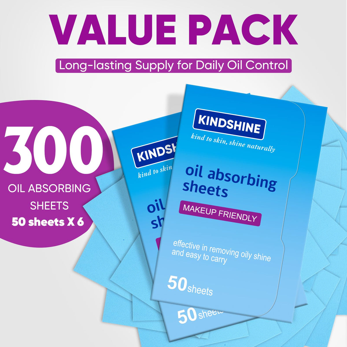 Kindshine compact sheets slip easily into pockets for on-the-go control.
