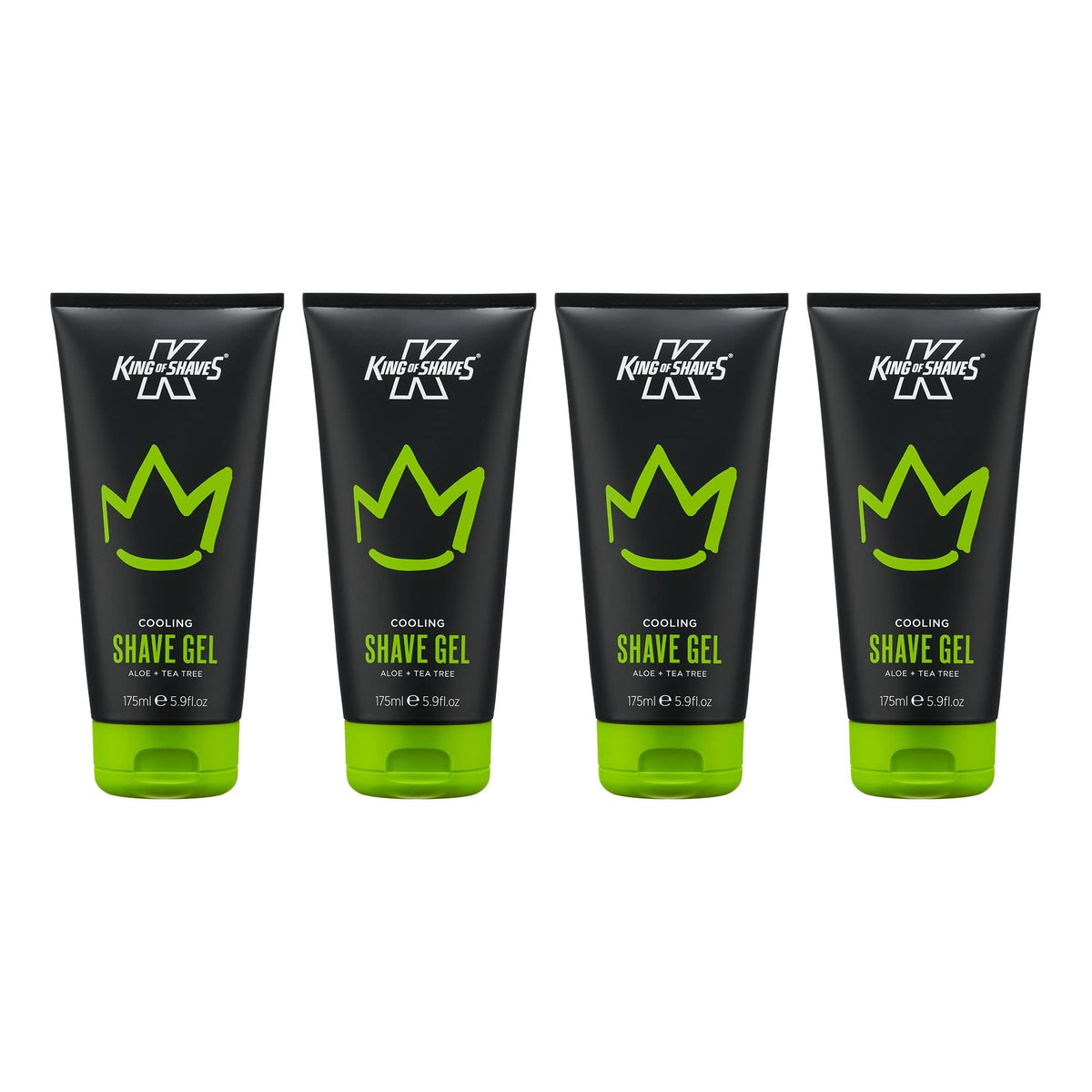 King of Shaves Cooling Shave Gel with Aloe and Tea Tree shows clear texture for precise shaving