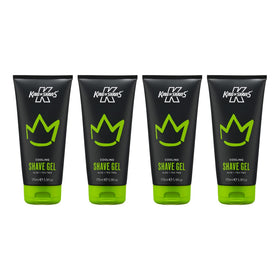 King of Shaves Cooling Shave Gel with Aloe and Tea Tree shows clear texture for precise shaving