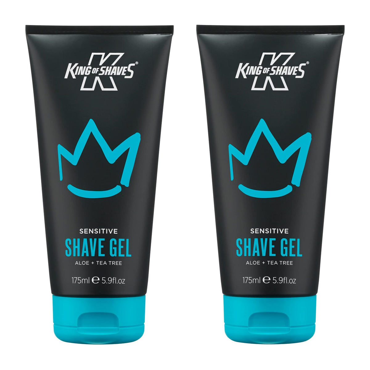 King of Shaves Sensitive Gel packaging shows the recyclable tube for eco-friendly grooming.