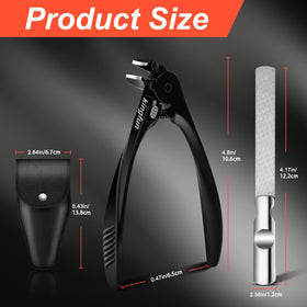 Kingfun 3-in-1 set includes clippers, steel file, leather bag
