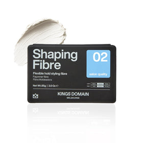 Kings Domain Melbourne Shaping Fibre bottle pour showing smooth texture for easy styling