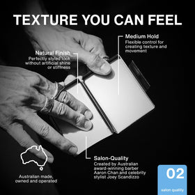 Kings Domain Melbourne Shaping Fibre hands-on styling demonstrates pliable medium hold