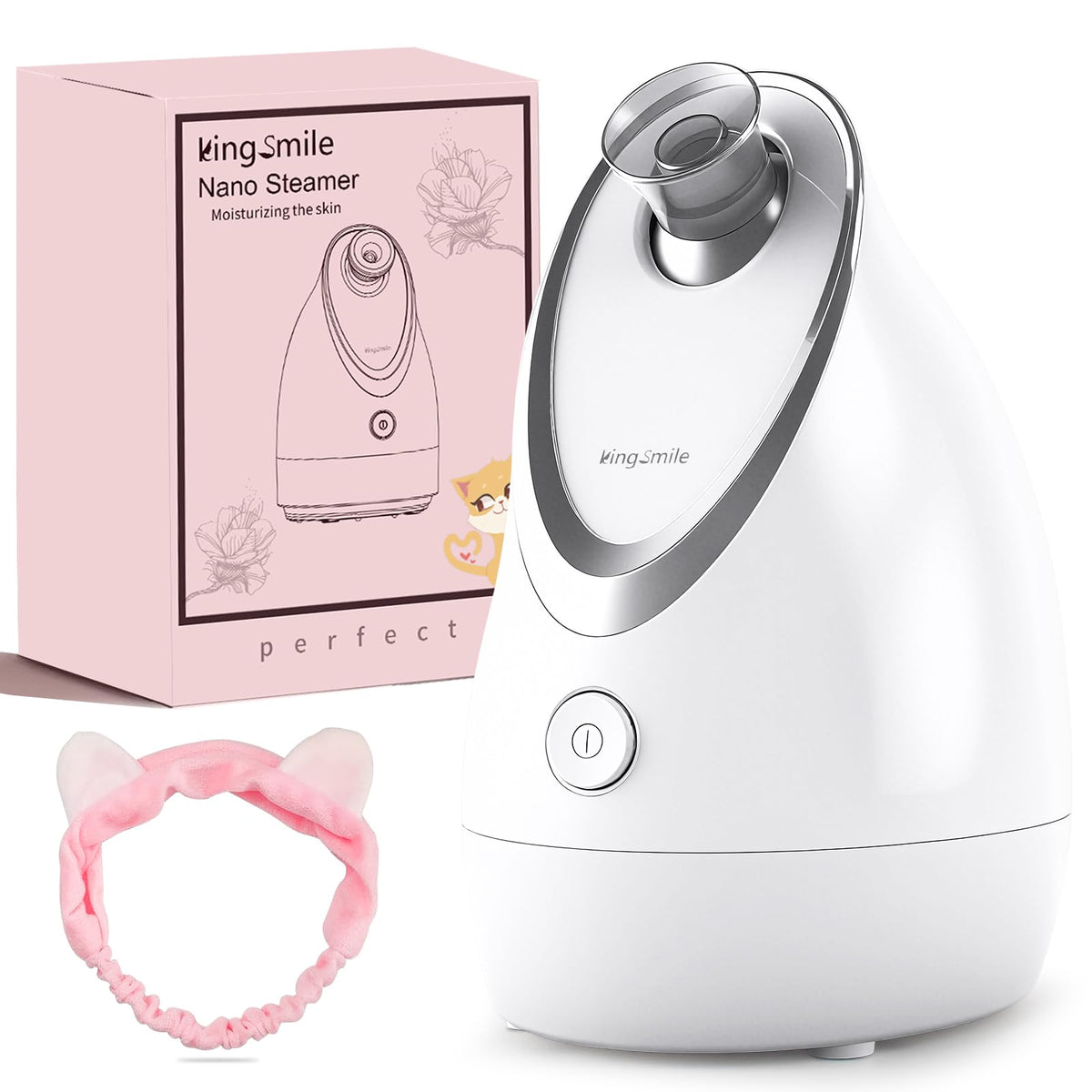 Kingsmile face steamer compact design delivers quick, soothing facial hydration at home.