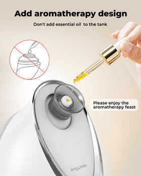 Kingsmile ozone ionic steamer provides rich steam for facial care and ease of breathing.