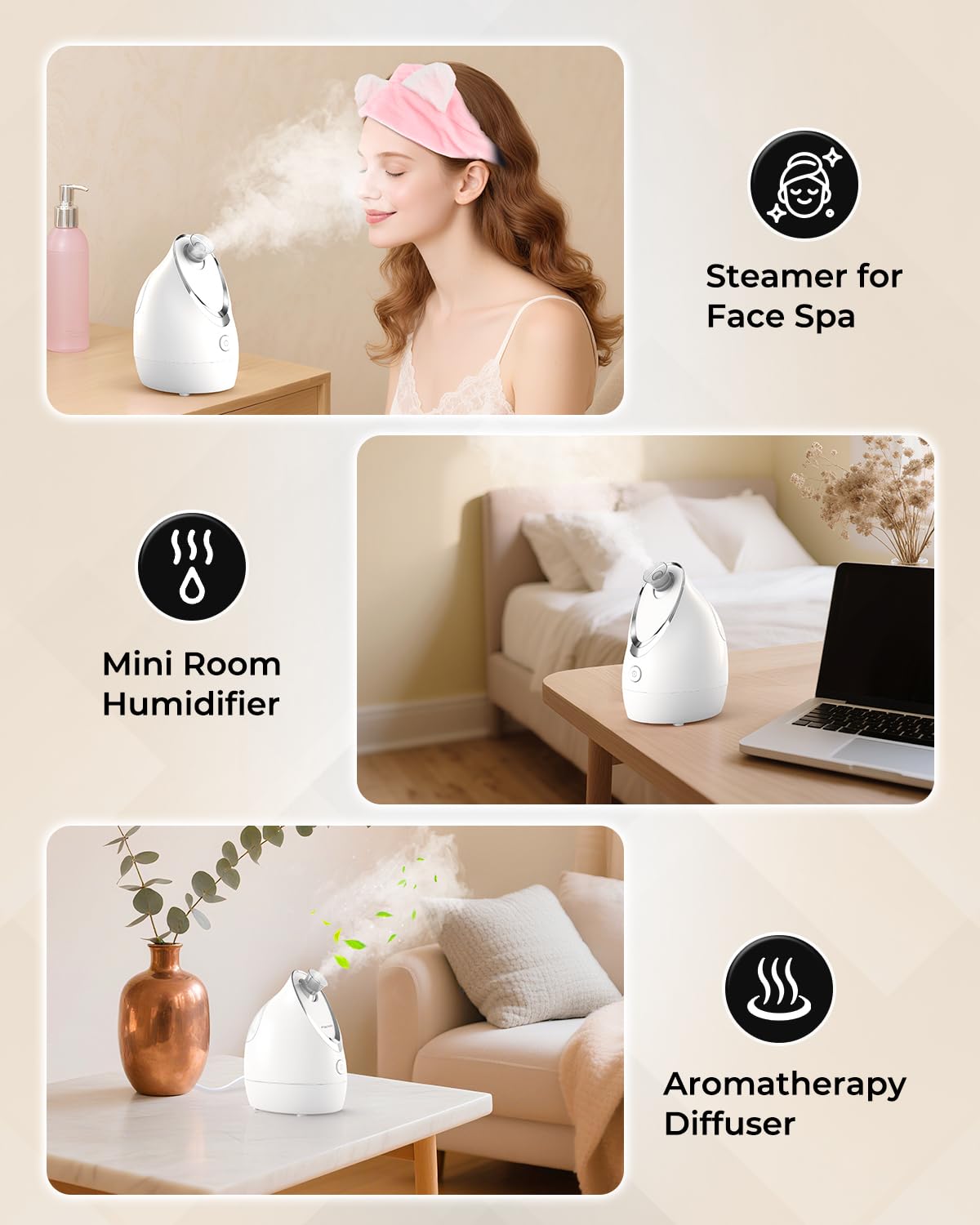 Kingsmile removable nozzle cap with included sponges for customizable aroma rituals.