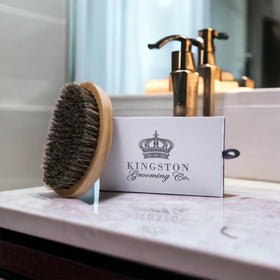 Kingston Grooming Co Original Wave Brush soft bristles evenly distribute natural oils.