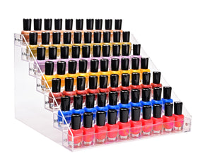 Kingtaily seven-tier organizer showcases nail polish for organized, easy access.