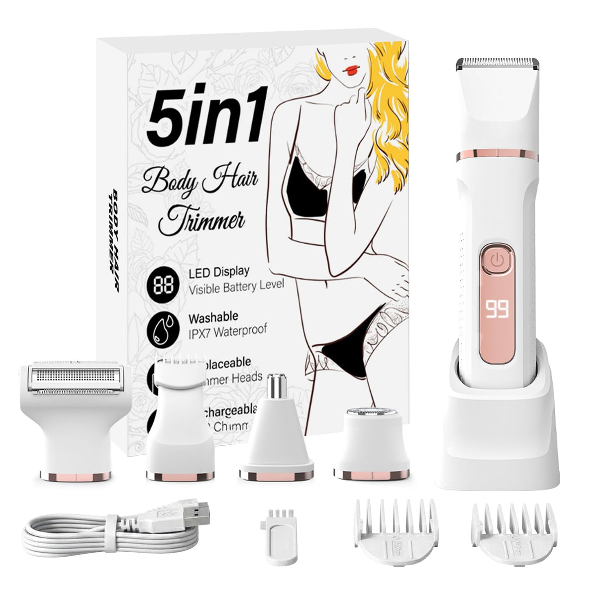 KINGTEE bikini trimmer for women delivers smooth bikini grooming