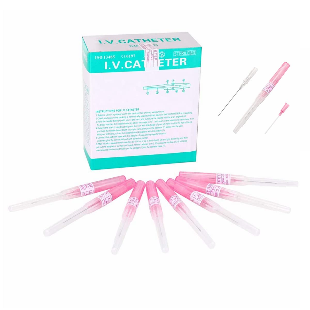 KingWei 20G piercing needles packaging with sterile sealed packs for safe handling.
