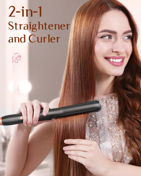 Kinked 1.25in curling iron for larger, voluminous curls.
