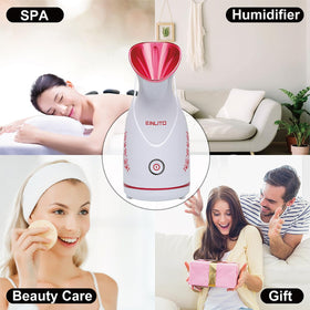 KINLITO home spa setup with rose red steamer for personal care