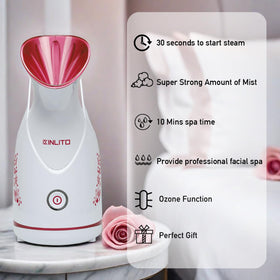 KINLITO portable face steamer compact design shown for travel